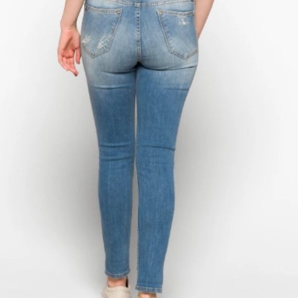 Vigoss Thompson Tomboy Mid Rise Distressed Jean size 27 - Picture 3 of 10